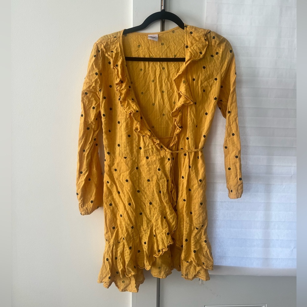 Ruffle Wrap Mini Dress